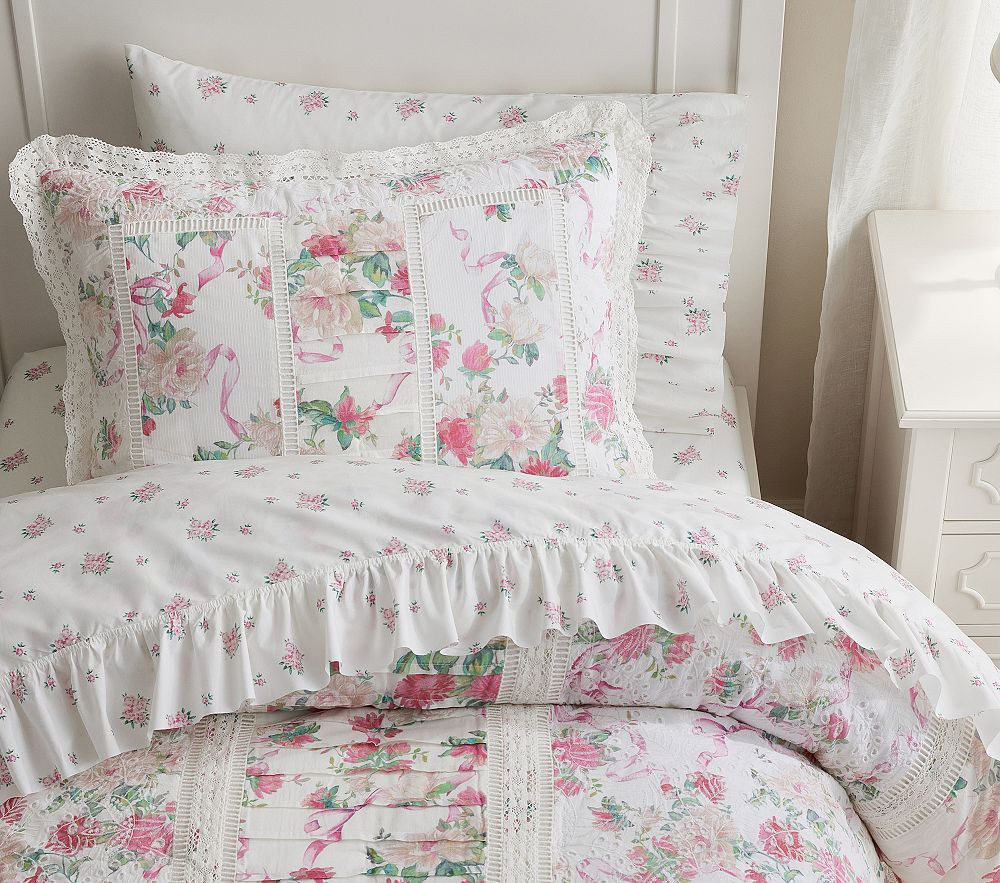 LoveShackFancy Cabbage Rose Quilt & Shams | Pottery Barn Kids