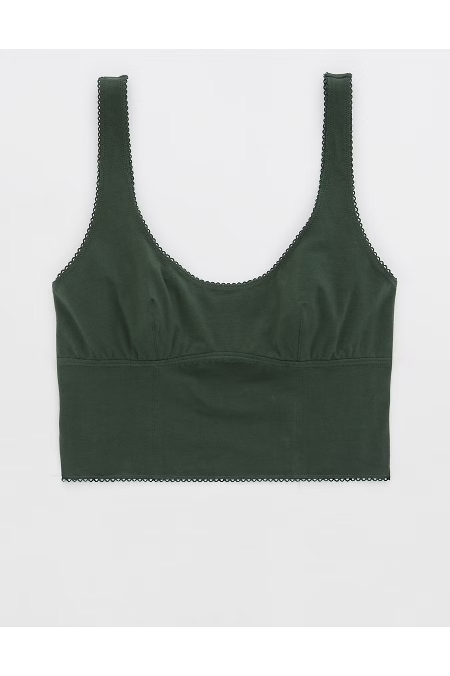 Superchill Cotton Corset Bra Top Women's Mystical Green M | Aerie