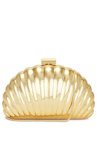Monet Shell Clutch in Gold | Revolve Clothing (Global)