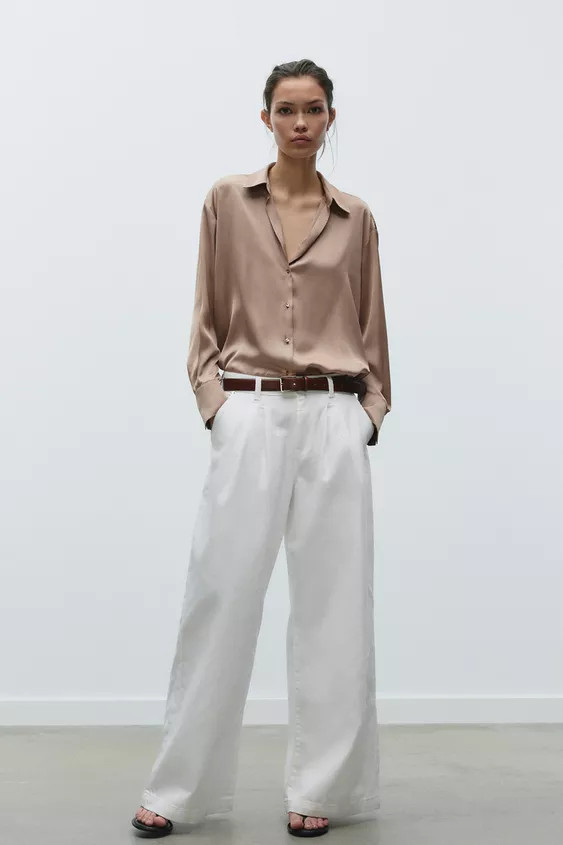 BASIC SATIN SHIRT | Zara UK