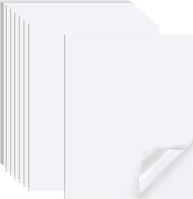 Printable Sticker Paper for Inkjet Printer, 40 Sheets 8.5"x11” Matte Sticker Printer Paper Full... | Amazon (US)