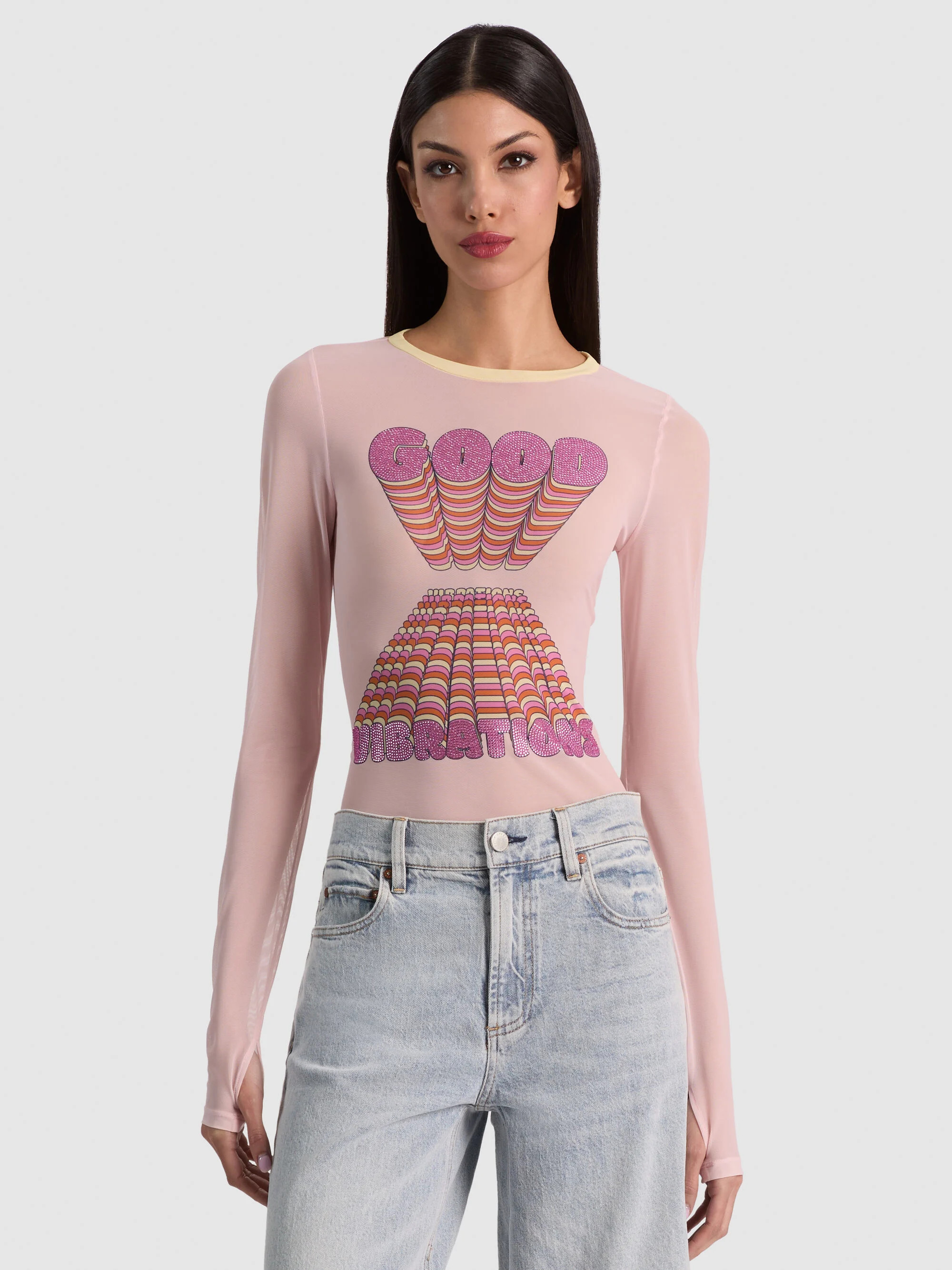 DELAINA EMBELLISHED TOP | Alice + Olivia