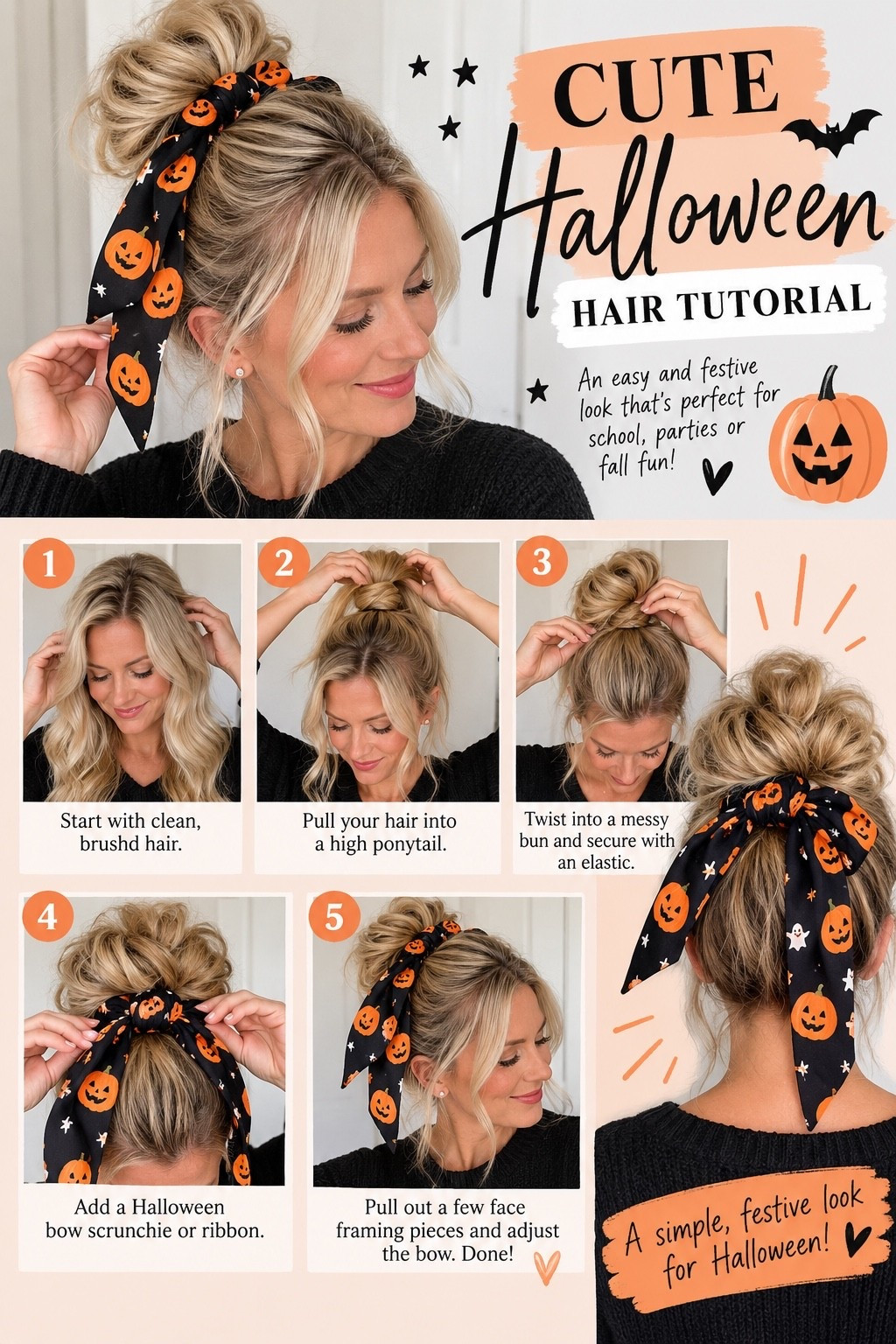Here is a cute step-by-step hair tutorial for you to try. I love these Halloween hair accessories. Sharing a few options for the season ahead! ￼

#LTKSeasonal #LTKBeauty