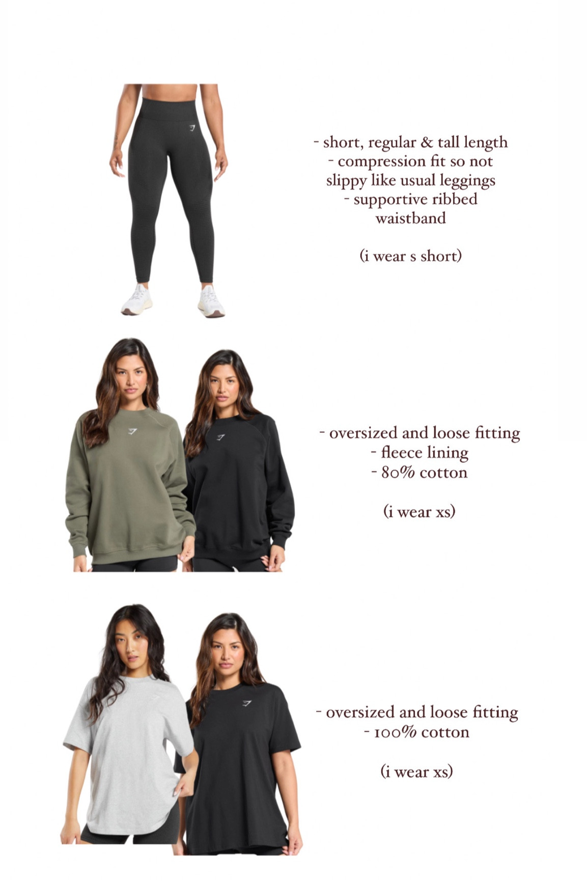 gymshark, sale, discount, compression leggings, short leggings, petite friendly leggings, gymwear, activewear, oversized sweatshirt, oversized t shirt, modest activewear, modest gymwear 

#LTKSeasonal #LTKfindsunder50 #LTKstyletip