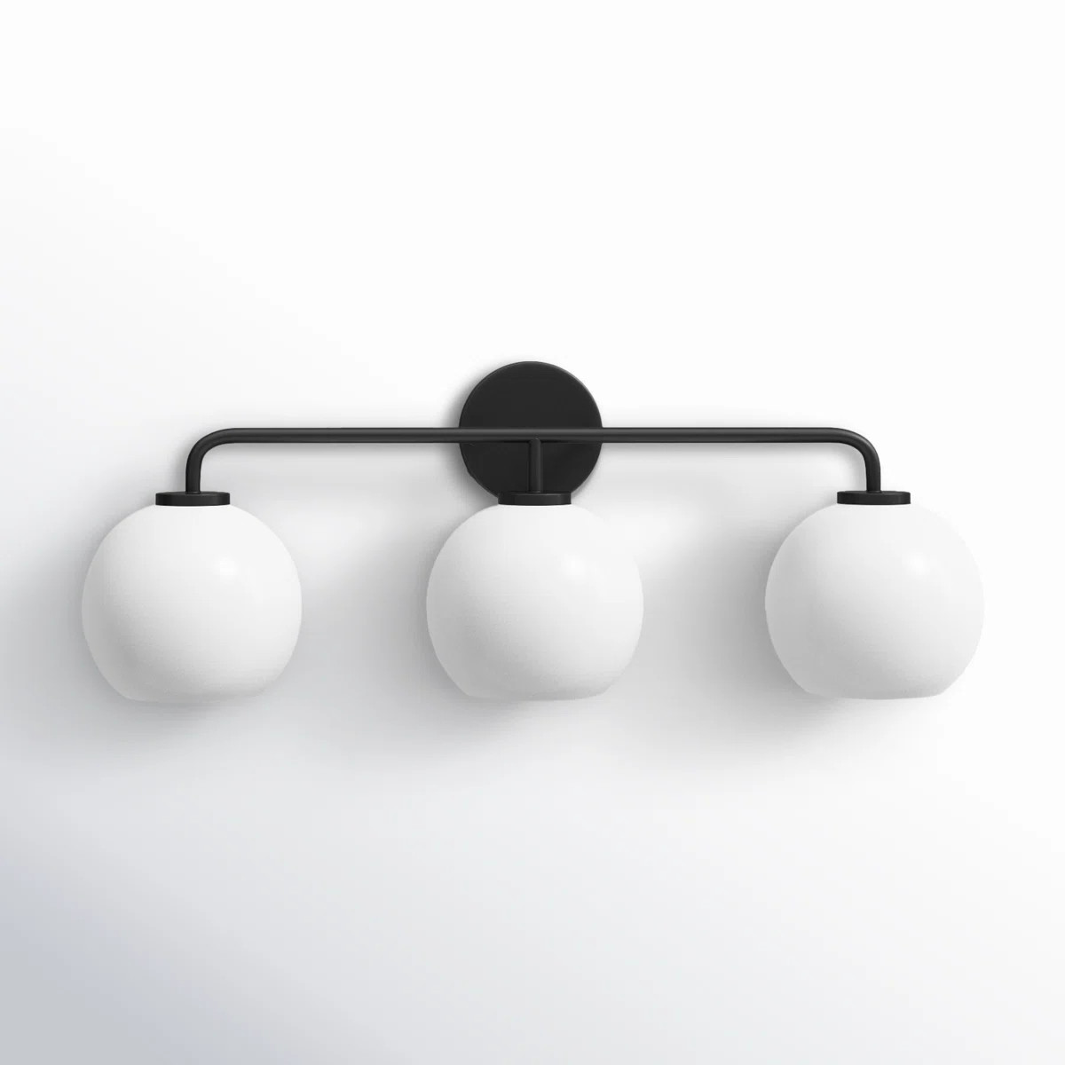 Childerley 26.5" W 3-Light Steel Vanity Light with Glass Globe Shades | Wayfair North America