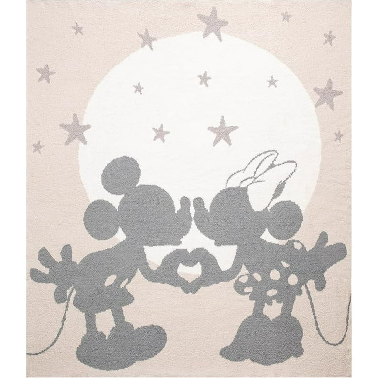 Disney Mickey & Minnie Mouse Love You To The Moon Feather Knit Throw - Soft & Cozy Décor | Walmart (US)