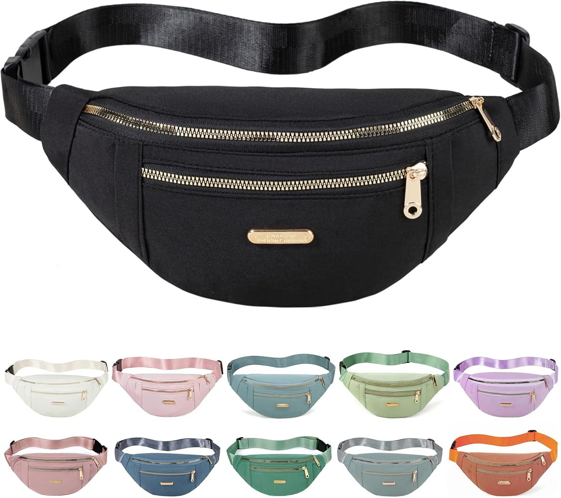 Fanny Packs Crossbody Bag for Women, Waist Pack Jogging Pouch Belt Bag for Outdoors Traveling Hik... | Amazon (US)