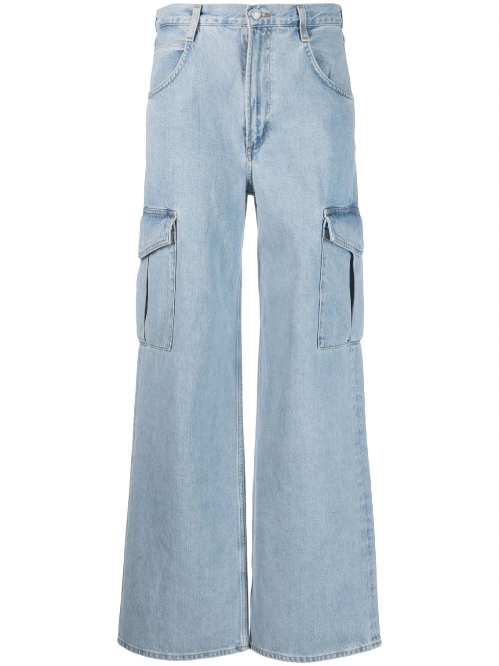 AGOLDE Minka cargo wide-leg jeans - Blue | Farfetch Global