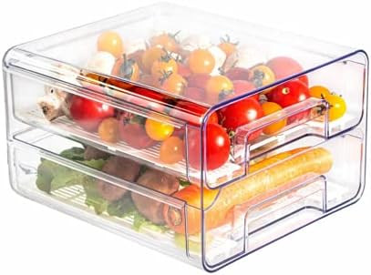 Egg Holder for Refrigerator 32 Grid Egg Basket Double Layer Egg Storage with Lids Multifunctional... | Amazon (US)