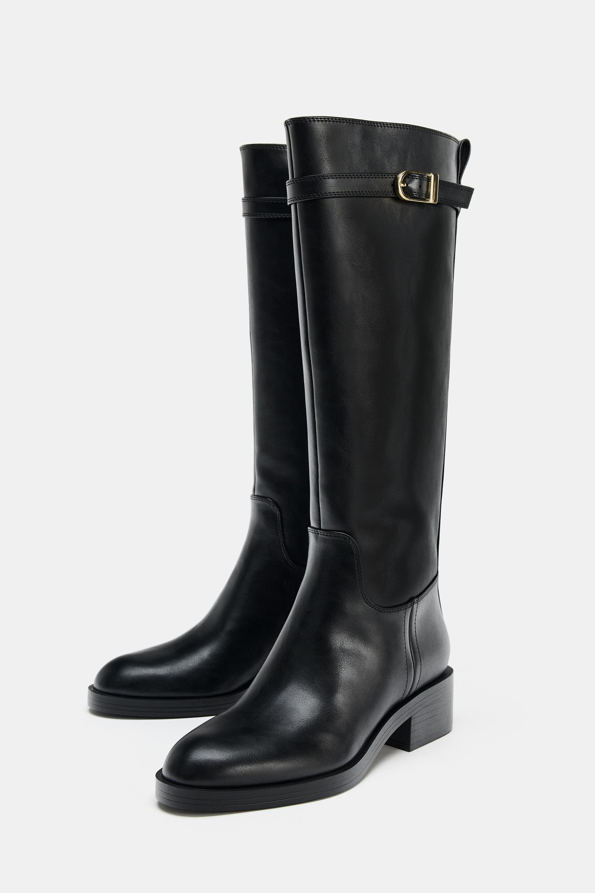 EQUESTRIAN BUCKLE BOOTS | Zara UK