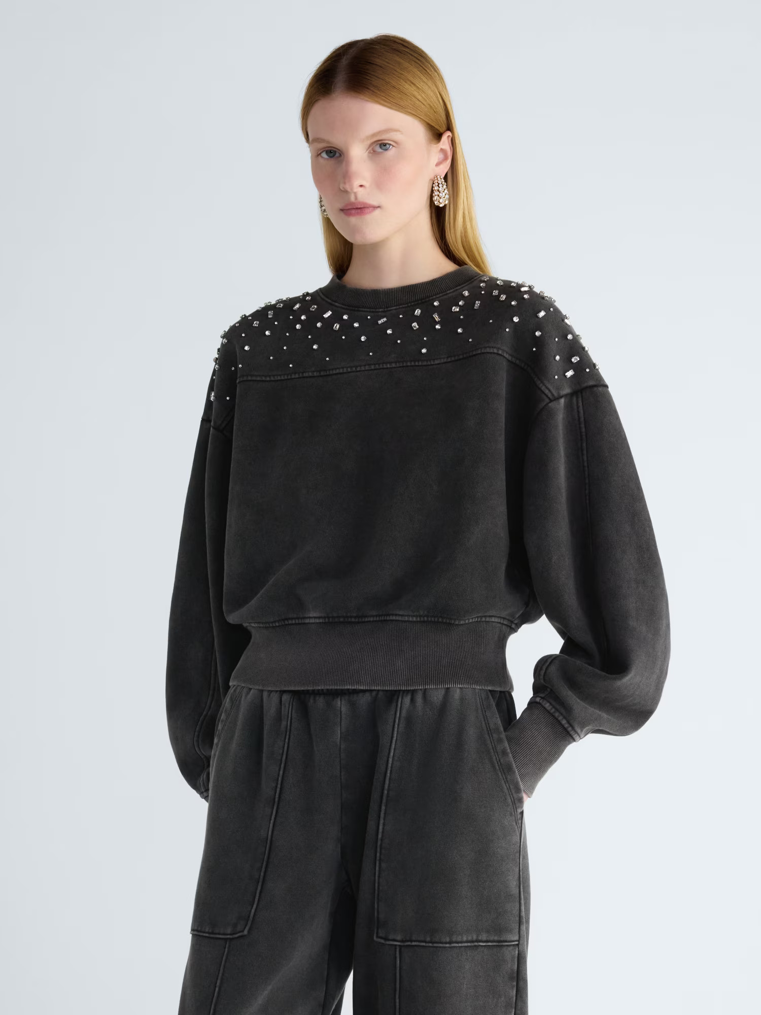 Scoop Women’s and Women’s Plus Embellished Crewneck Sweatshirt, Sizes XS-4X | Walmart (US)