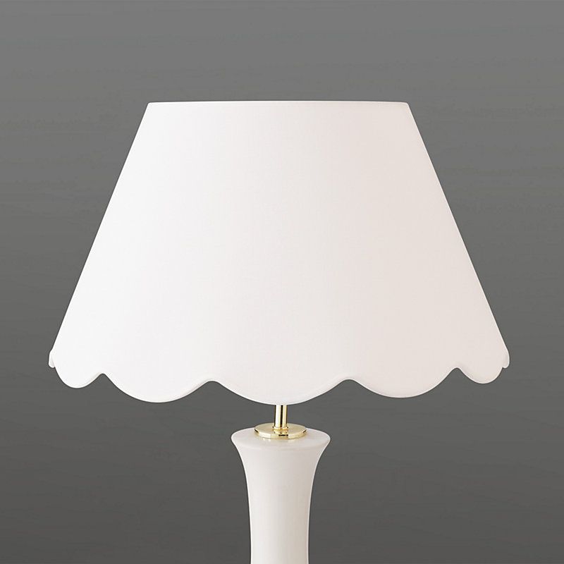 Scalloped Linen Lamp Shade 14" - Ballard Designs | Ballard Designs, Inc.