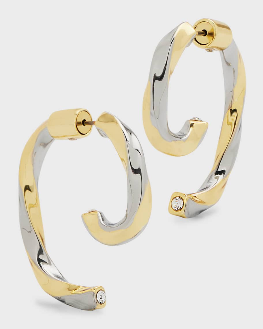 DEMARSON Twisted Luna Bicolor Earrings | Neiman Marcus