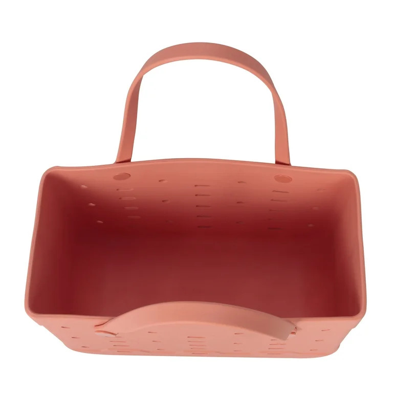 Mainstays 13-inch Large Plastic Laundry Flex Tote, Melon Juice | Walmart (US)