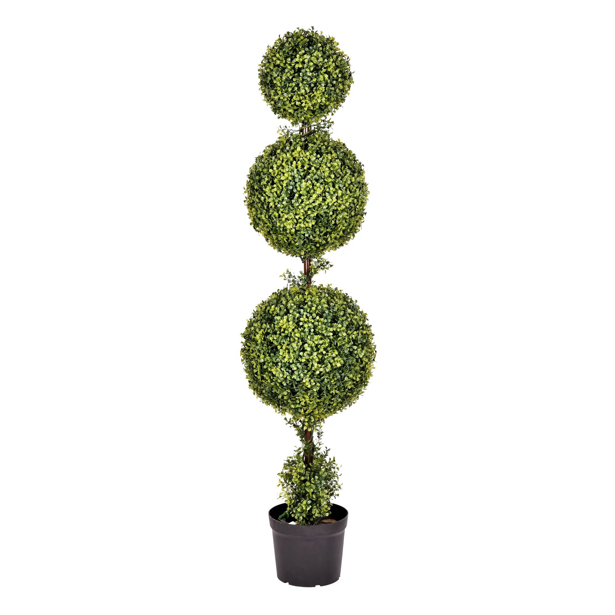 Vickerman 5' Boxwood Triple Ball in Pot (UV) - TP170760 - Walmart.com | Walmart (US)