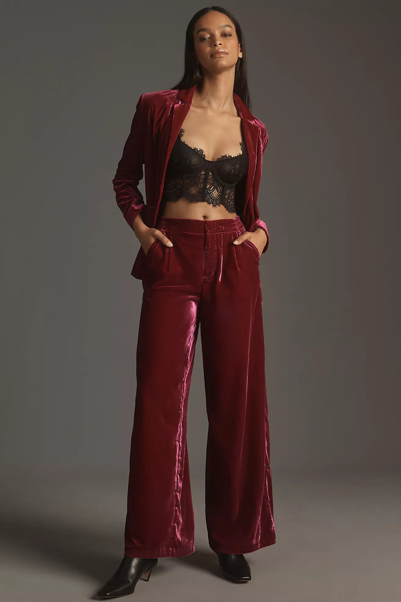 By Anthropologie Wide-Leg Velvet Pants | Anthropologie (US)