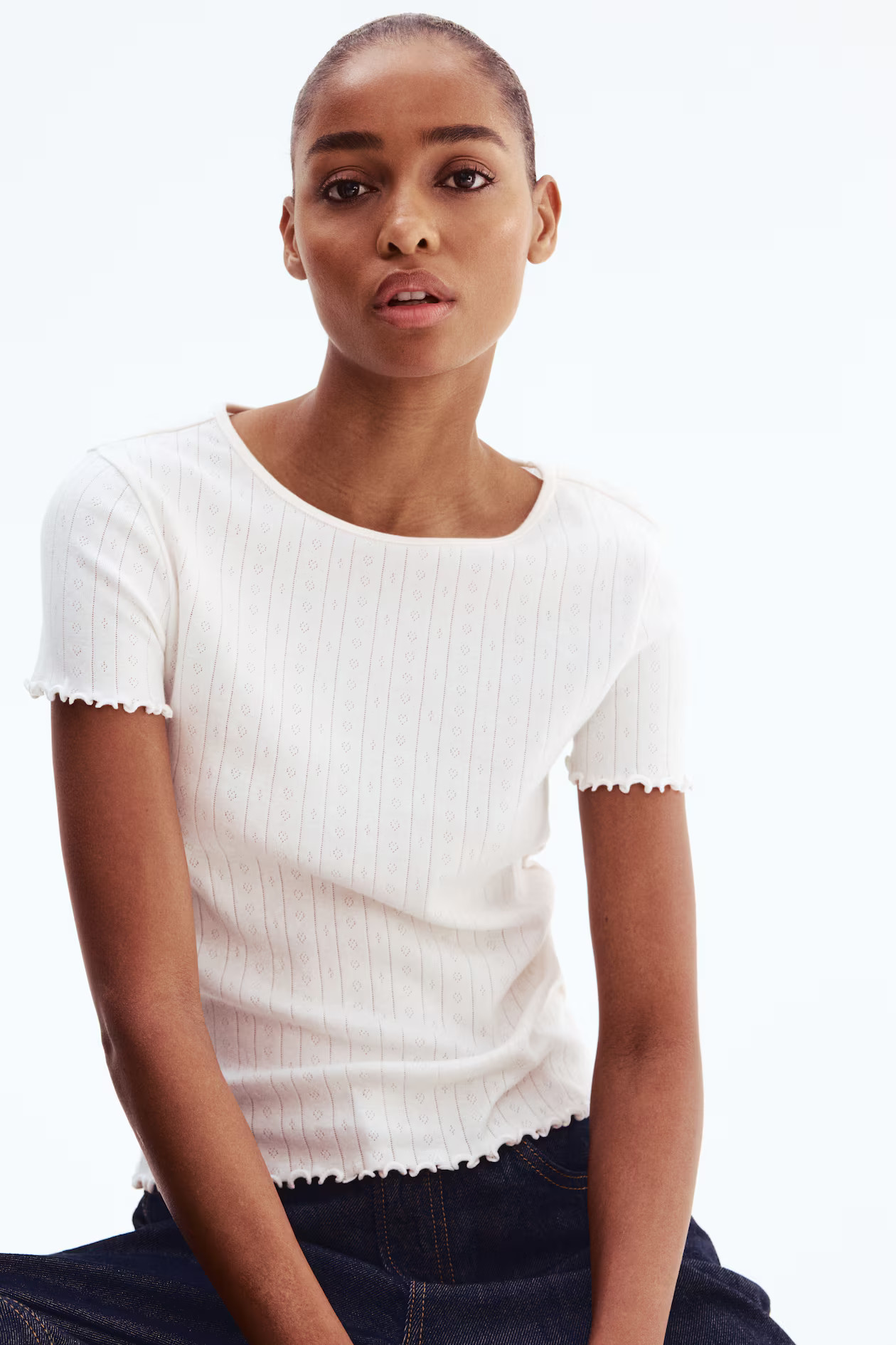 Pointelle Jersey Top | H&M (US + CA)
