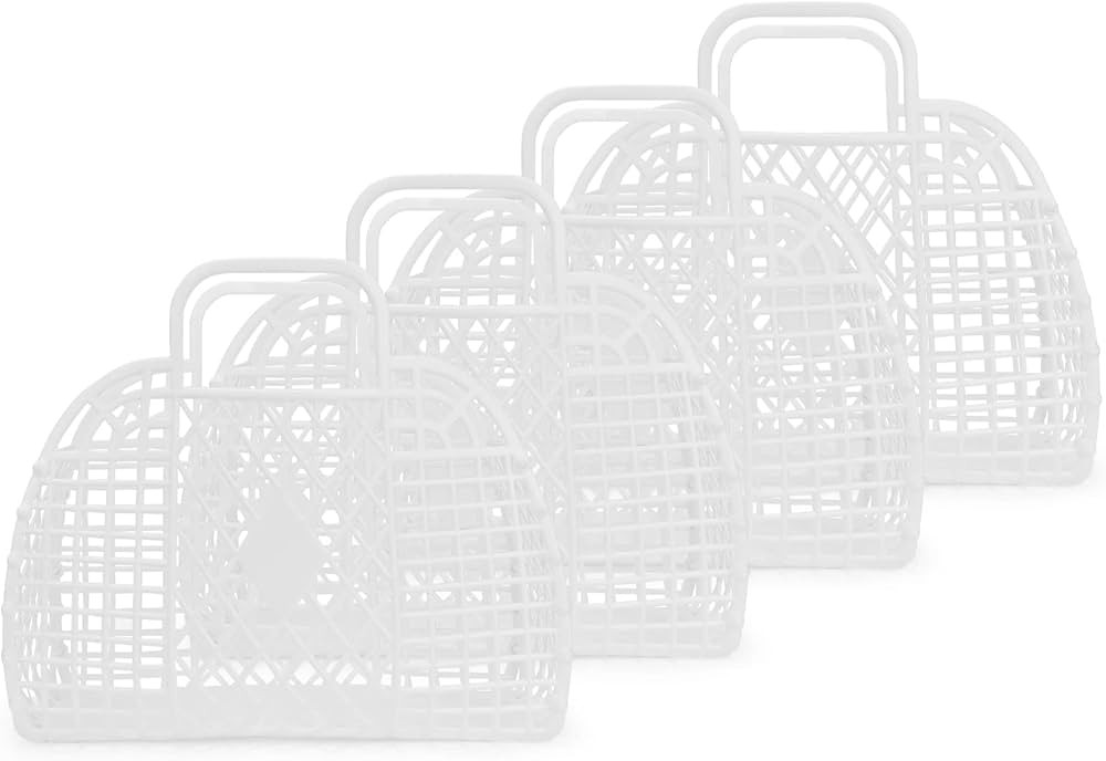 Girls Jelly Purse Plastic Gift Basket Women Beach Bag Toddler Kids Jelly Bags Halloween Bridal Ea... | Amazon (US)