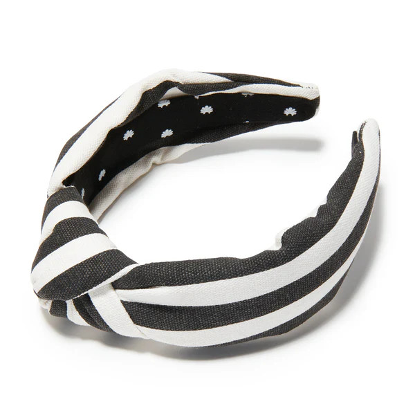 BLACK AND WHITE STRIPE WOVEN HEADBAND | LELE SADOUGHI