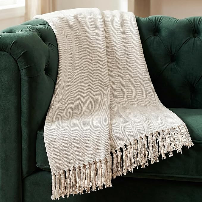 Americanflat 50x60 Throw Blanket - Soft and Breathable Cotton Throw Blanket for Couch, Bed, Chair... | Amazon (US)