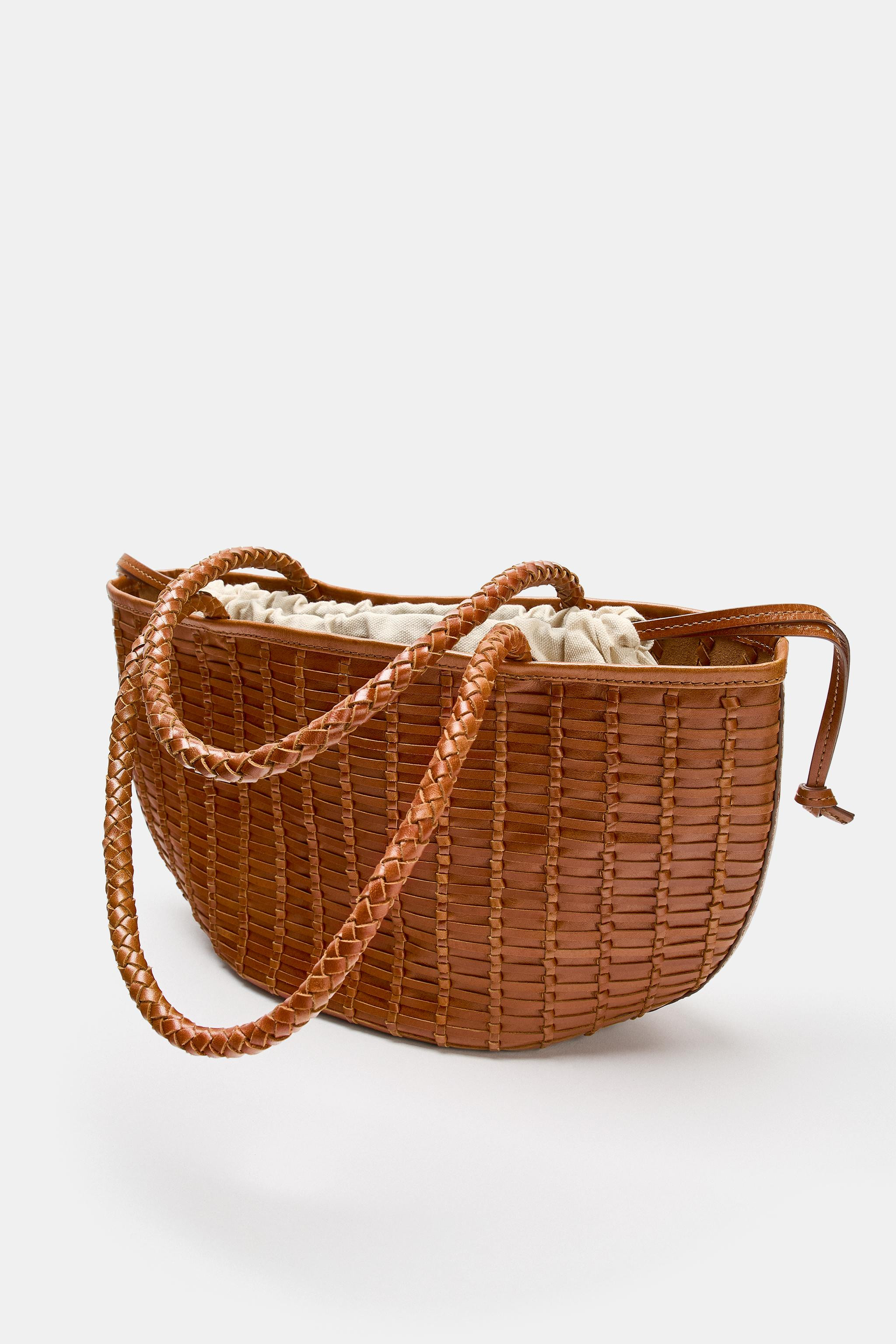 BRAIDED LEATHER BAG | Zara UK