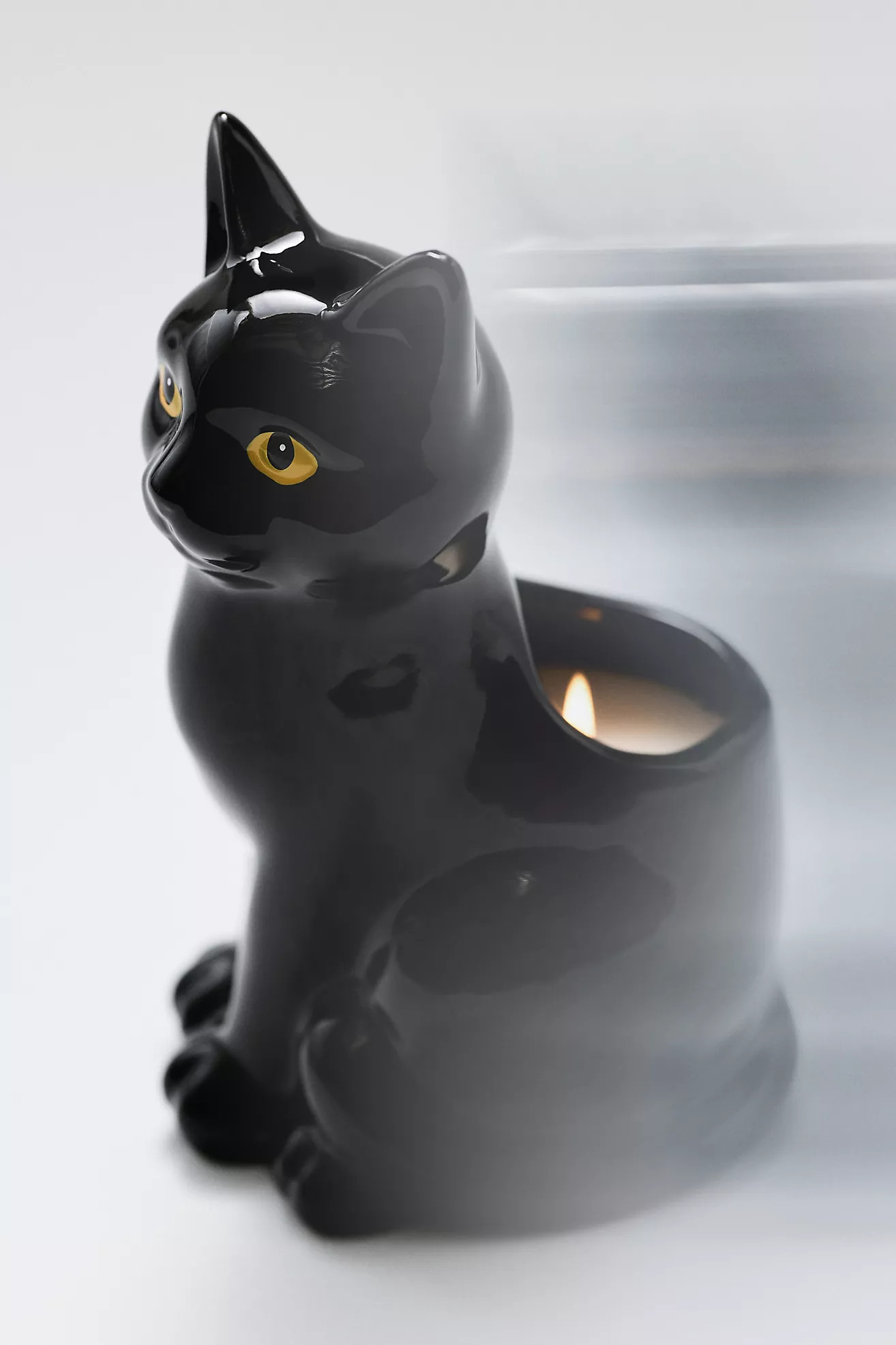 Black Cat Gourmand Pumpkin Sweet Vanilla Ceramic Candle | Anthropologie (US)