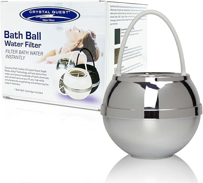 Crystal Quest Bath Ball Water Filter for Bathtub - 3-Stage Filtration, Removes Chlorine, Chlorami... | Amazon (US)