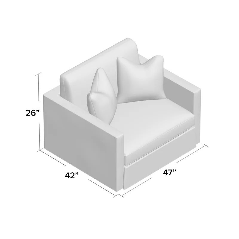 Kian 47'' Wide Down Cushion Slipcovered Armchair | Wayfair North America