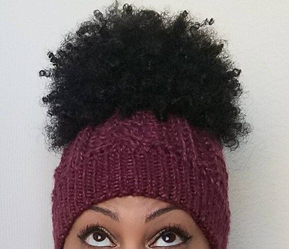 MAYA | Satin Lined Beanie Cap Winter Hat for Natural Curly Black Hair *With Lining* | Etsy (US)
