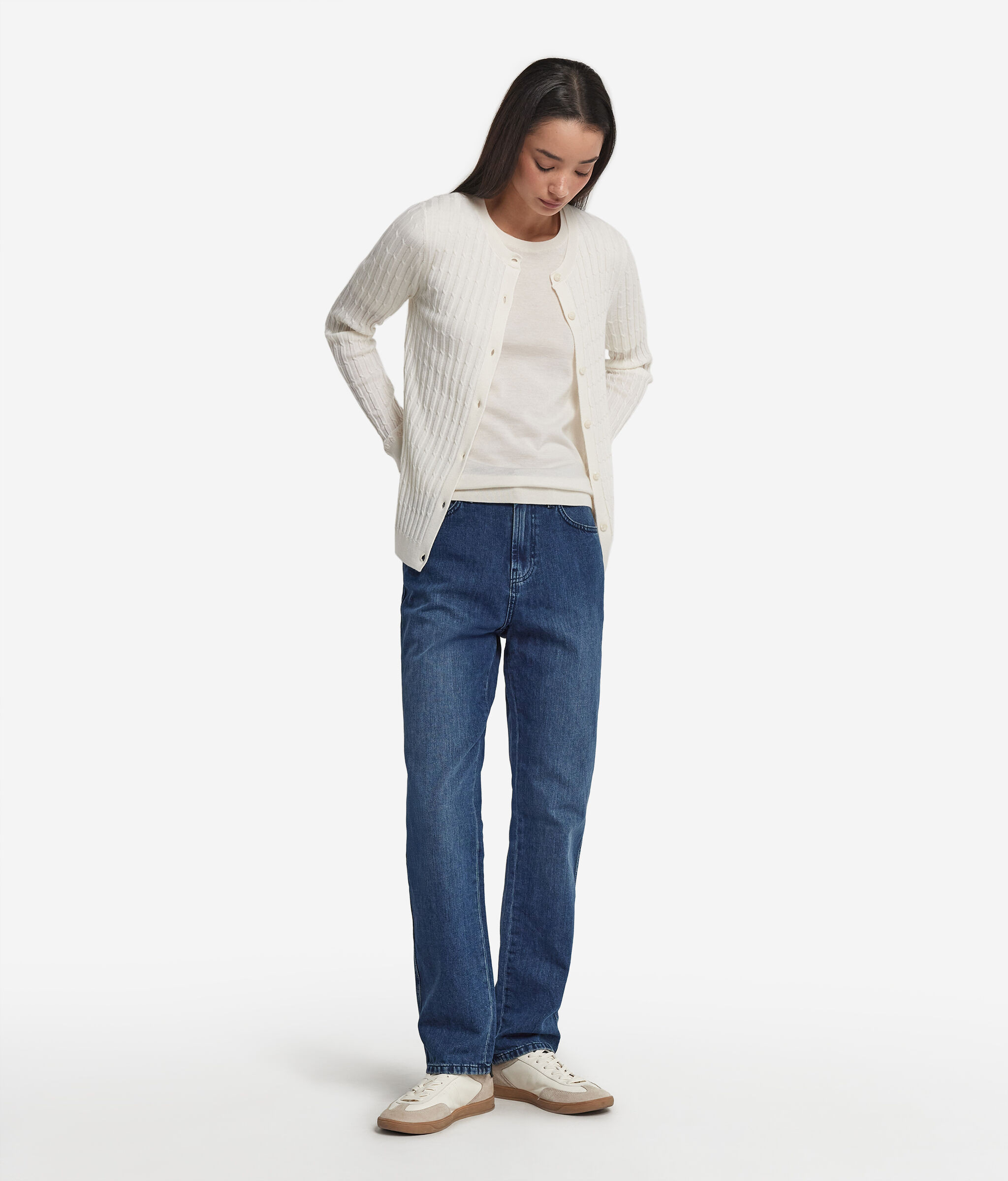 Ultrafine Cashmere Cable Cardigan | Falconeri