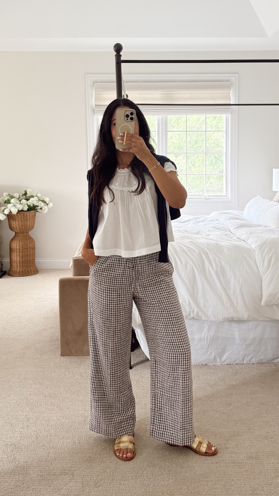Outfit of the Day. Pants size short small, top size small and on sale now, cardigan on major sale in navy blue.

#LTKootd #LTKmomlife #LTKTravel
