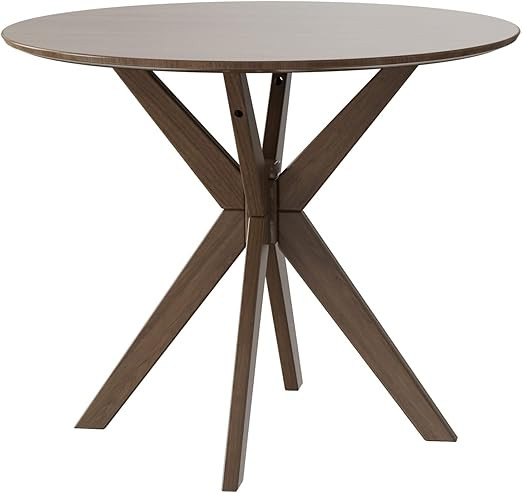 Giantex 36 Inch Round Wood Dining Table, Farmhouse Kitchen Table with Intersecting Pedestal Base ... | Amazon (US)