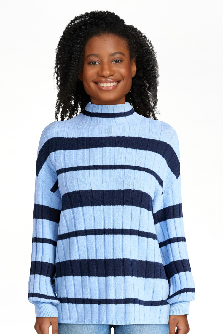 Time and Tru Women's Ribbed Mock Neck Sweater, Lightweight, Sizes XS-XXXL | Walmart (US)