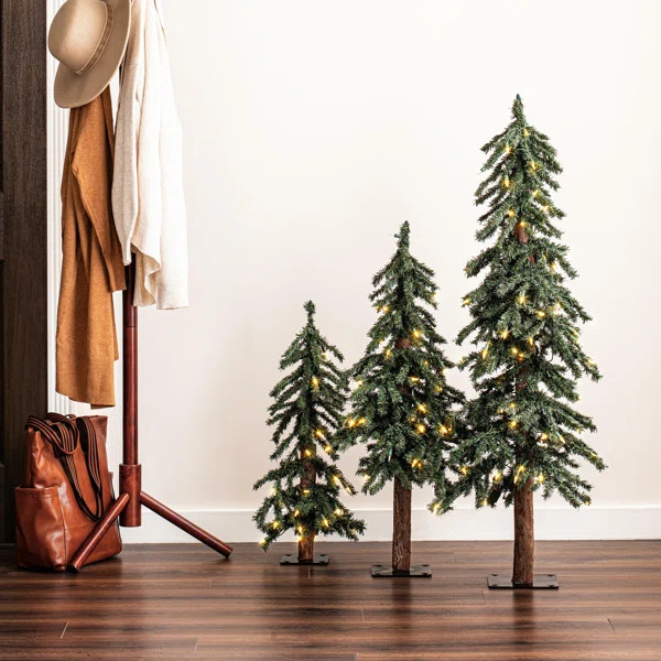 Artificial Alpine Tree with Pine Cones & Vine | Wayfair North America