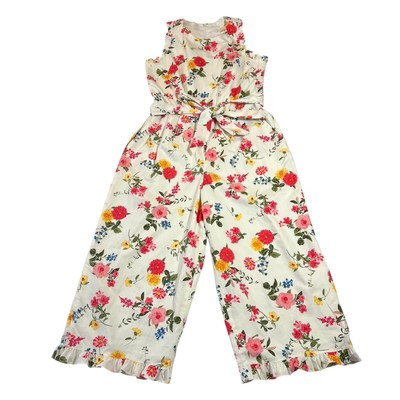 Gal Meets Glam Collection Beverly Floral Tie Waist Cropped Jumpsuit Size 12 | eBay | eBay US