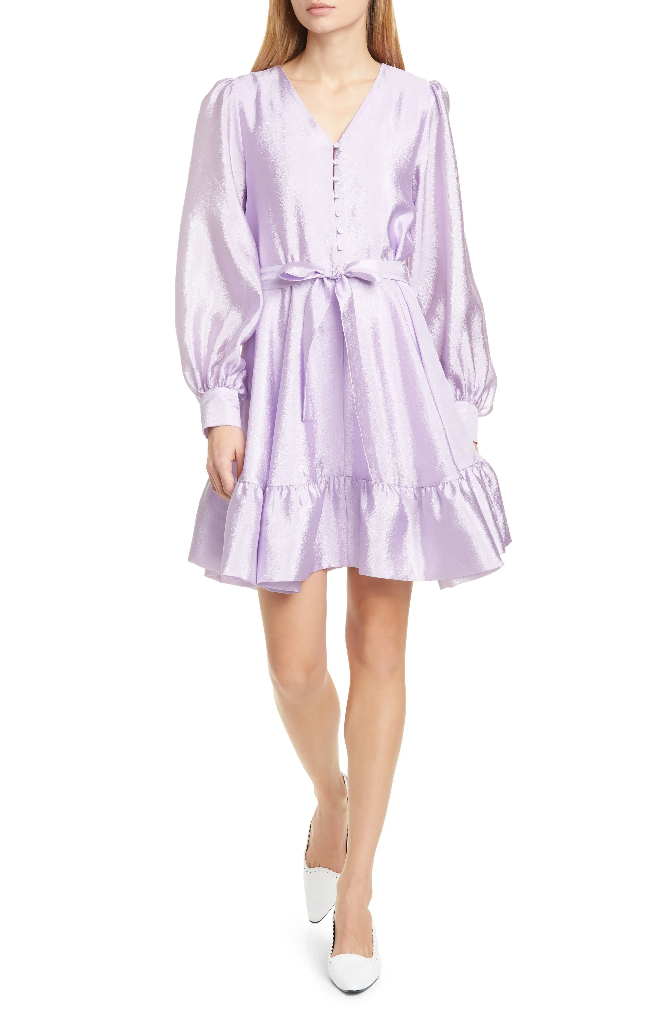 Women's Stine Goya Farrow Long Sleeve Minidress, Size XX-Small - Purple (Nordstrom Exclusive) | Nordstrom