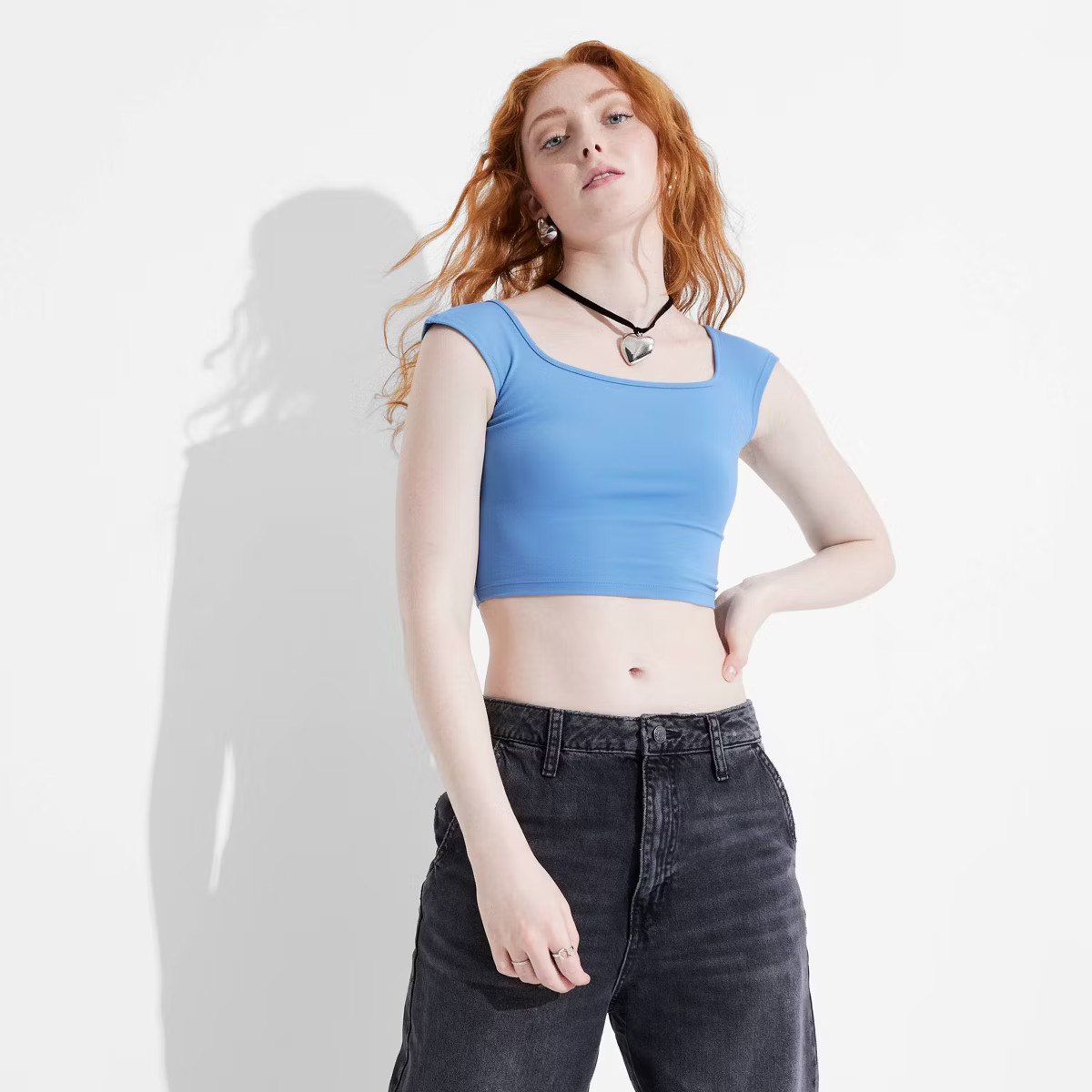 Women's Cap Sleeve Square Neck ButterBliss Top - Wild Fable™ | Target