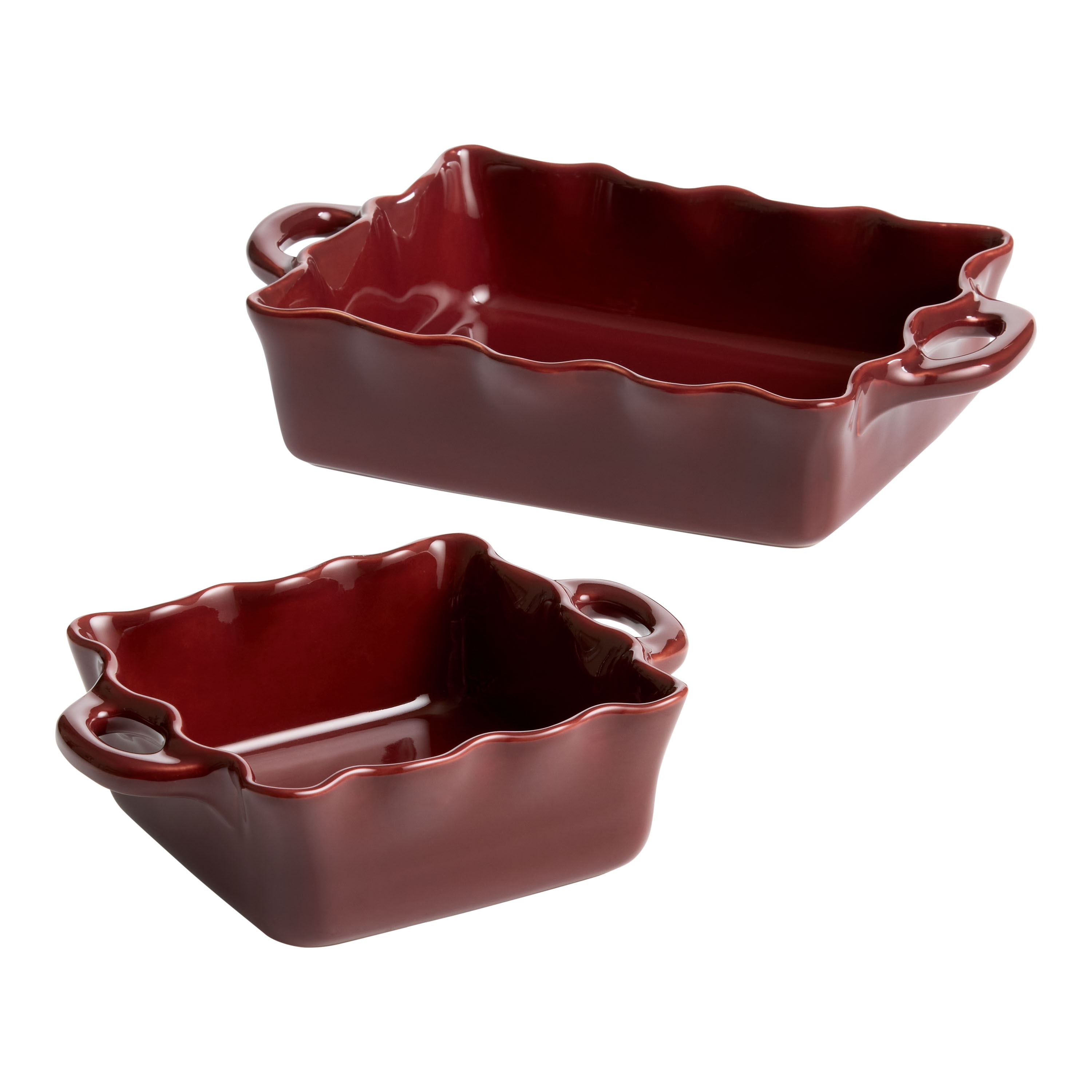 Roma Pomegranate Ceramic Ruffled Baking Dish | World Market