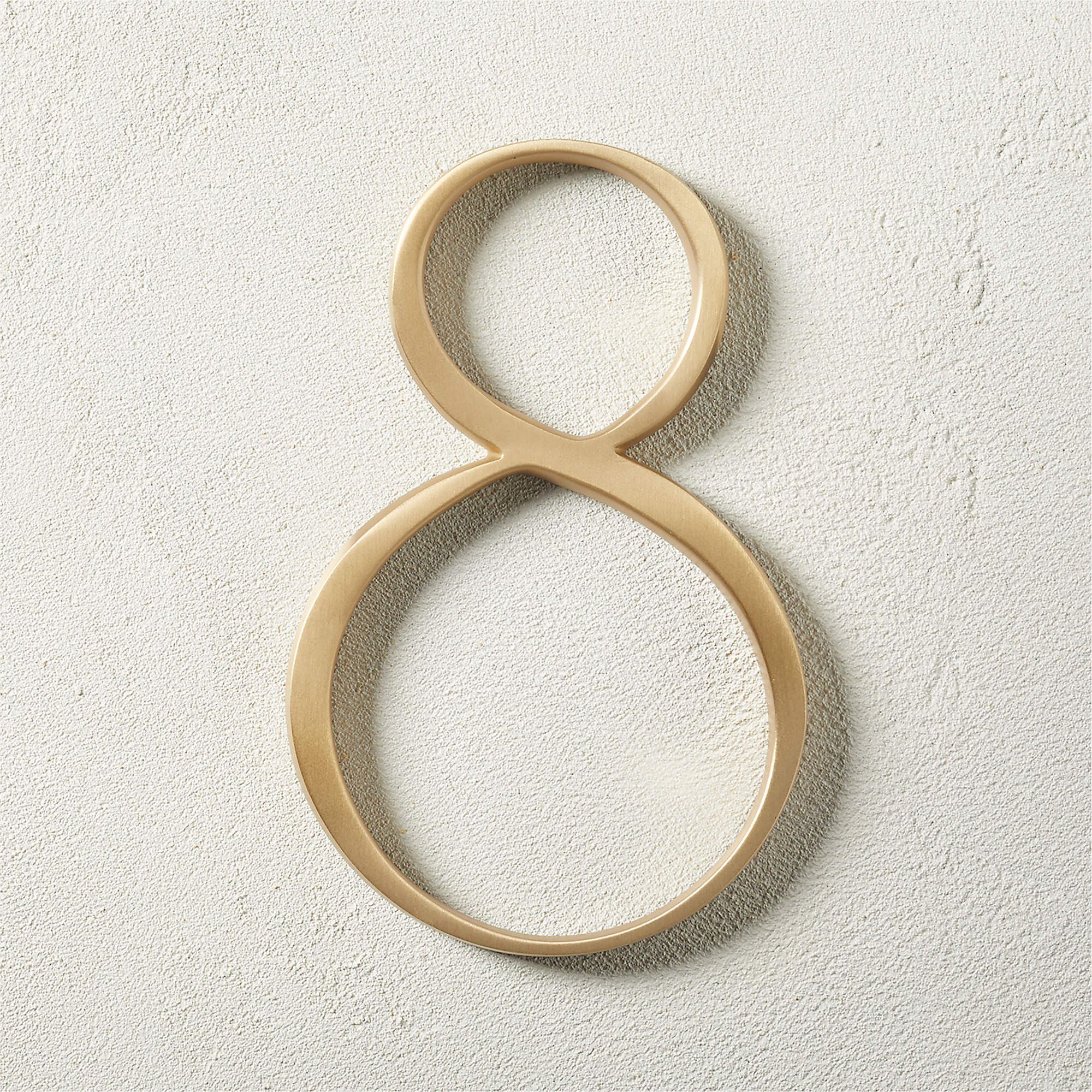 Heymland 6" Brushed Brass House Number 8 + Reviews | CB2 | CB2