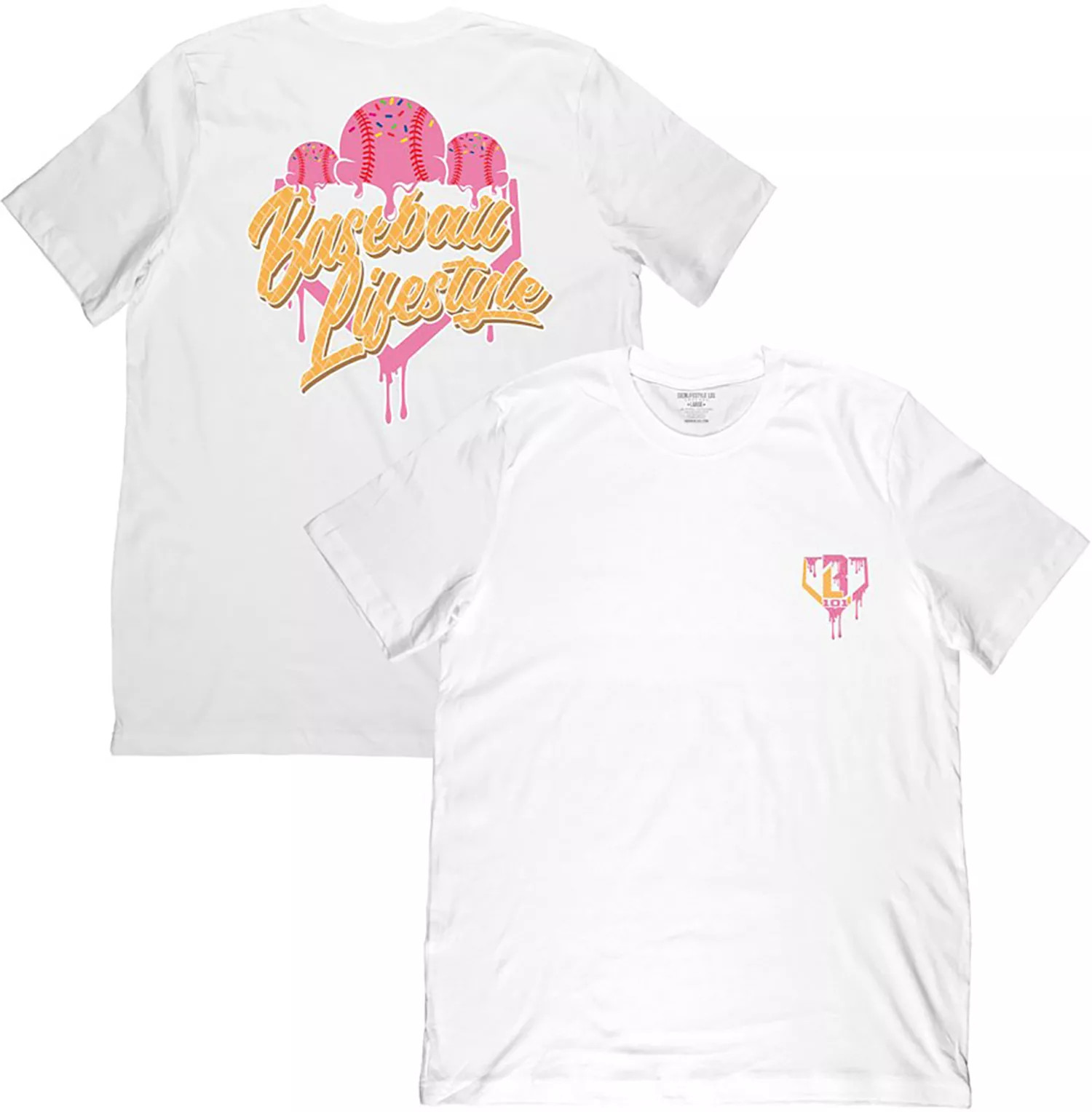 Baseball Lifestyle 101 Boys' Ice Cream Shirt, Medium, Strawberry | DICK'S Sporting Goods