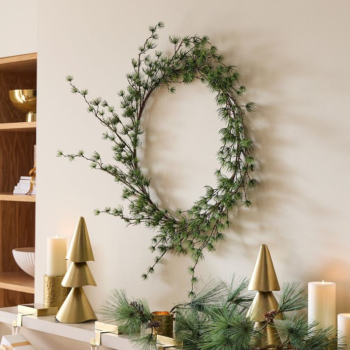 Sparse Pine Wreath & Garland | West Elm (US)