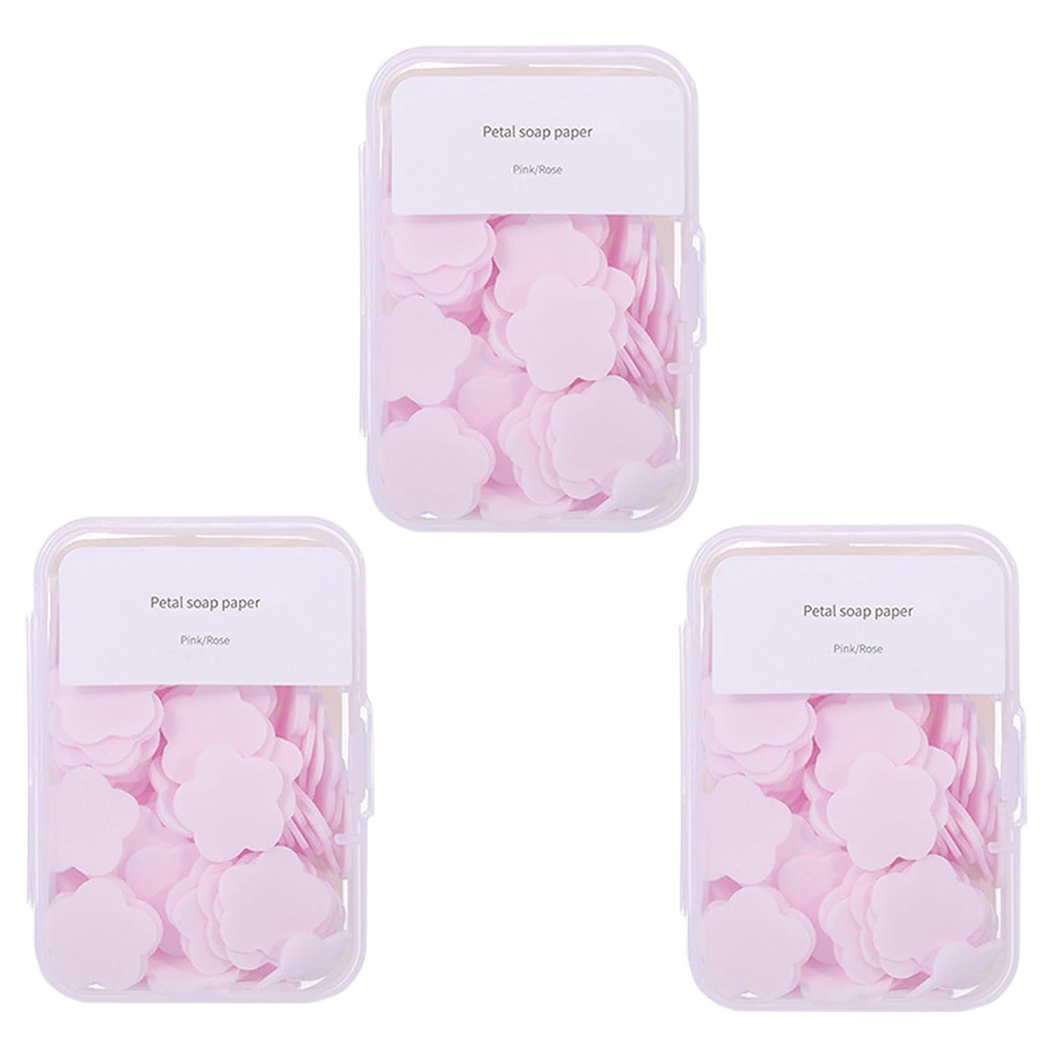 300pcs Portable Hand Washing Soap Sheets, Scented Mini Soap Sheets, Disposable Soluble Soap for Outdoor Travel, Camping, Hiking (Pink) | Amazon (US)