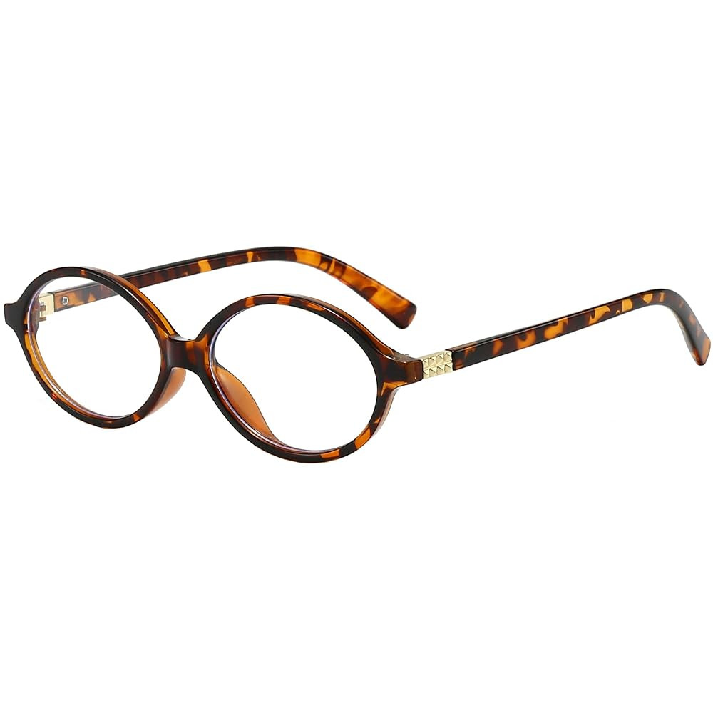 Retro Oval Glasses for Men Women 90s Style Blue Light Blocker Fake Nerd Eyeglasses | Amazon (US)