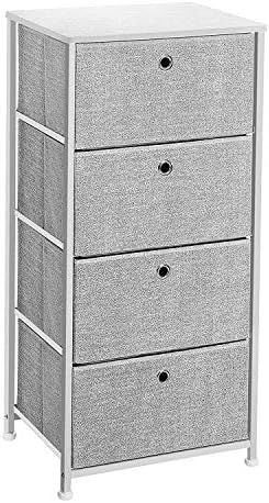 SONGMICS 4-Tier Dresser Units Storage Cabinet with 4 Easy Pull Fabric Drawers, 17.7‘’, Light ... | Amazon (CA)