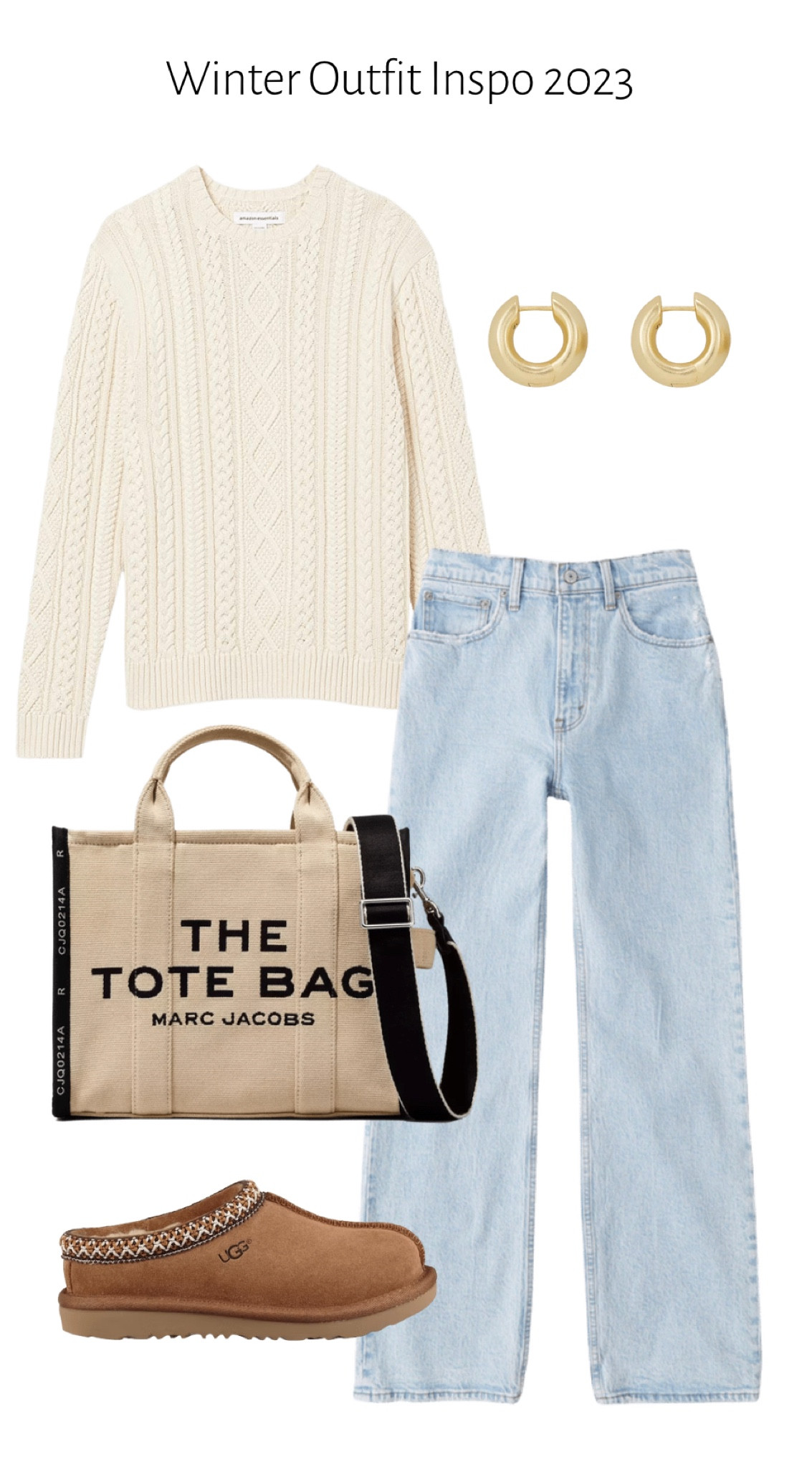 The perfect cozy winter outfit in my opinion 🤍 baggy lightwash jeans, uggs, tote bag & cozy sweater 

#LTKSeasonal #LTKstyletip