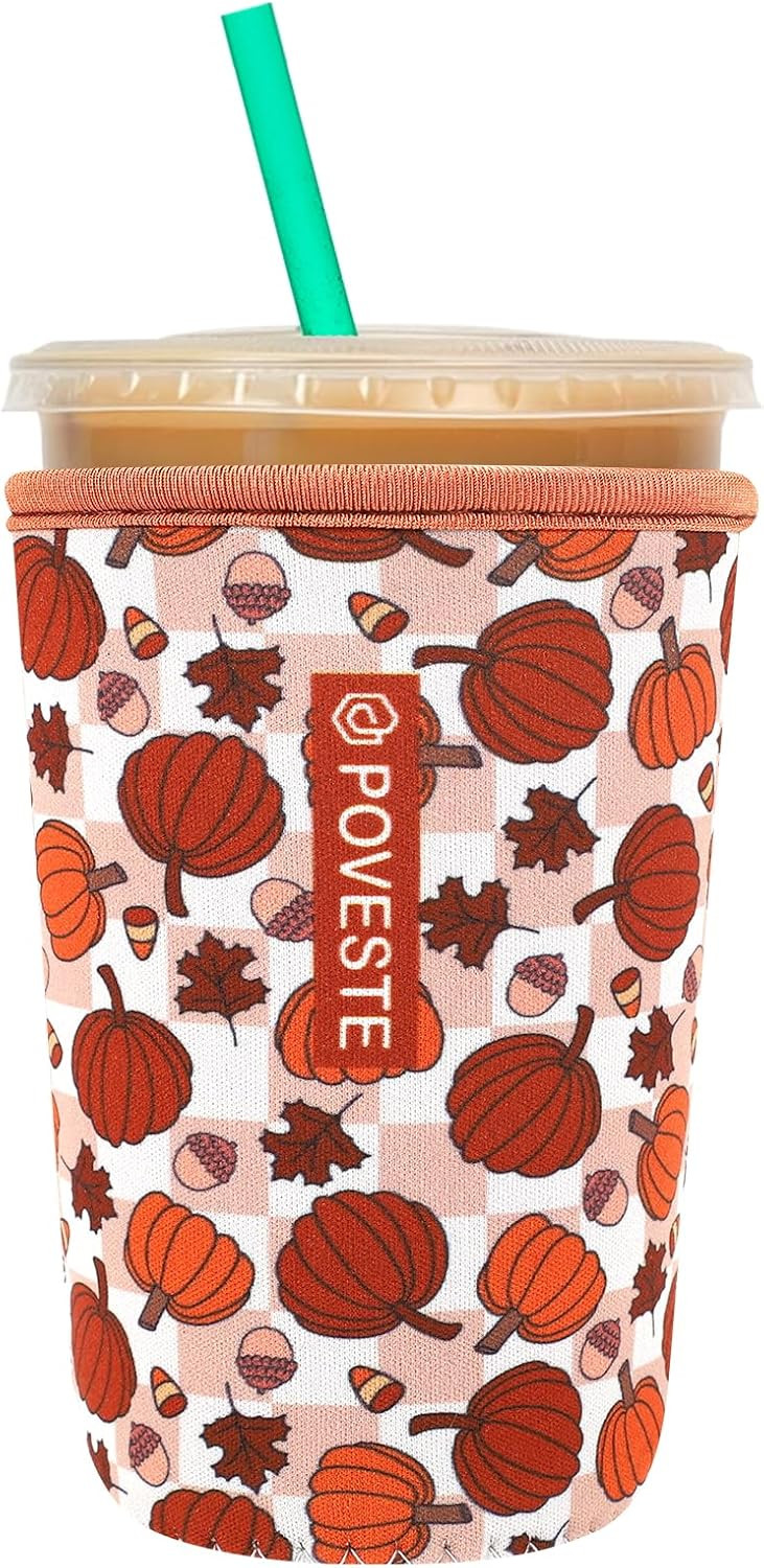 Poveste Reusable Neoprene Insulator Sleeve for Iced Coffee & Cold Soda | Amazon (US)