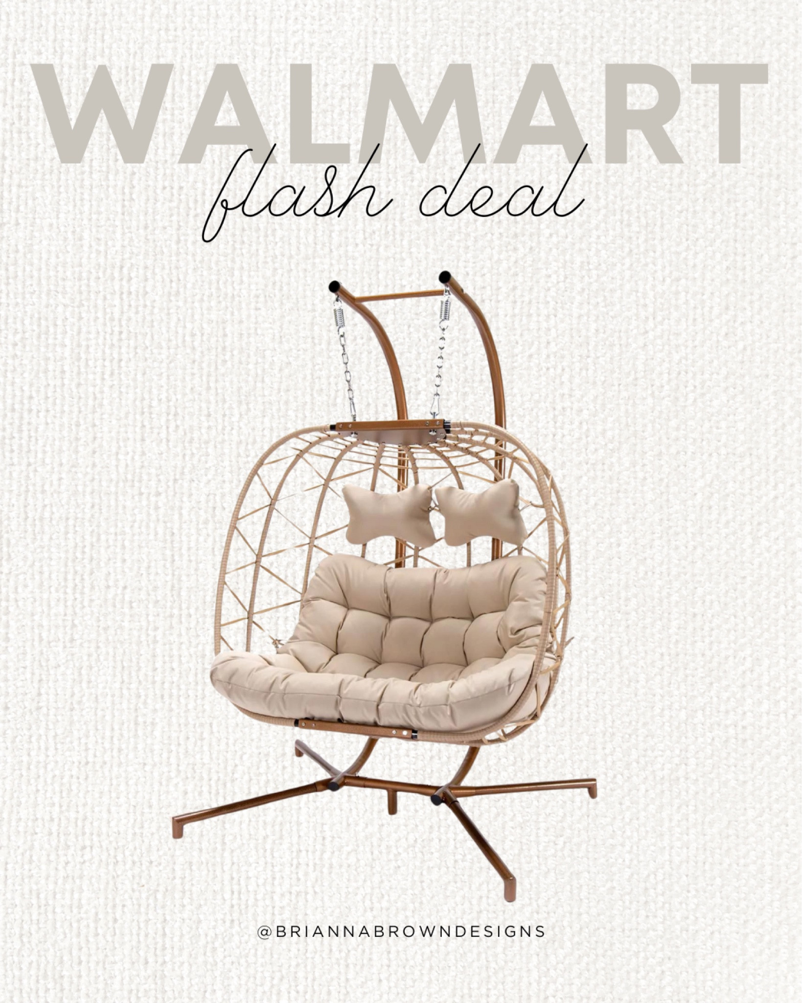 Walmart flash deal, outside chair swing 

#LTKSeasonal #LTKsalealert #LTKhome