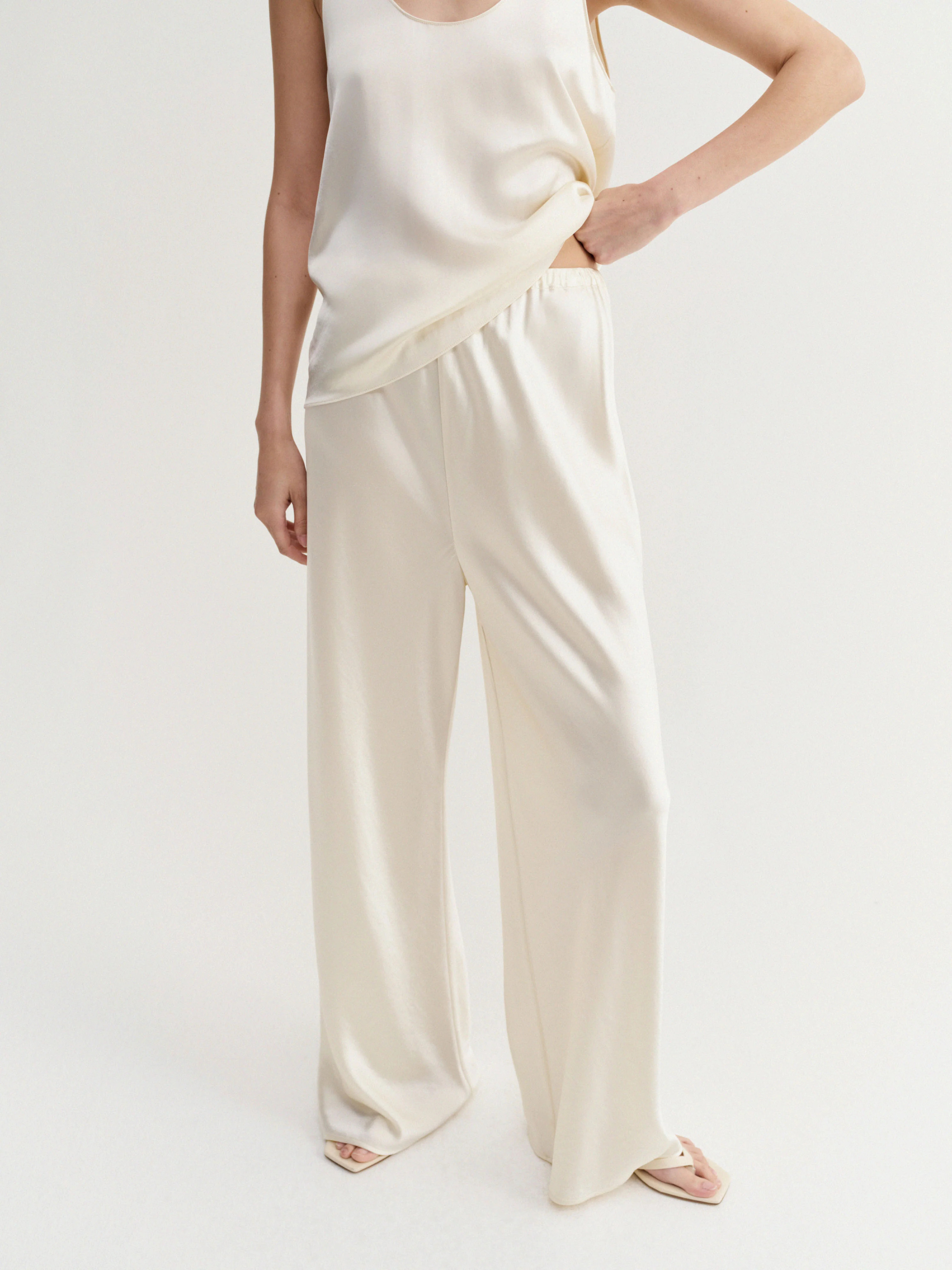 Bias Satin Pants, vanilla | Almada Label