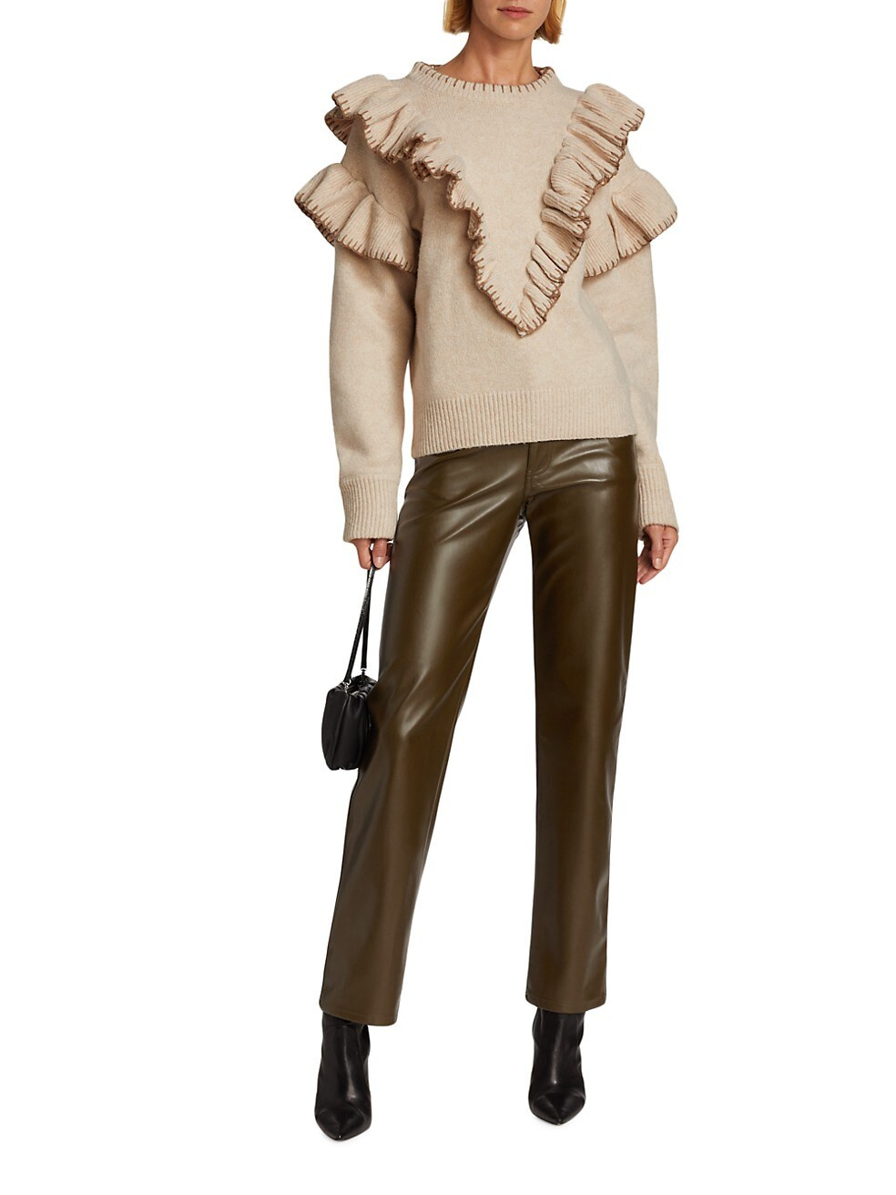 Rene Ruffle-Trim Sweater | Saks Fifth Avenue