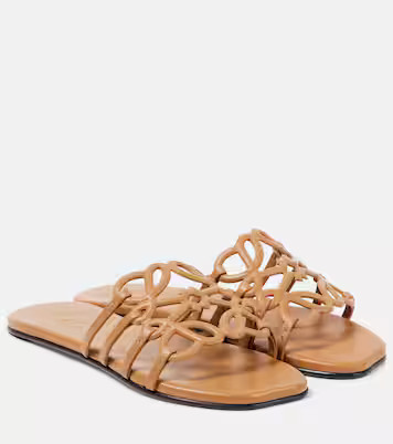 Petal Anagram leather slides | Mytheresa (US/CA)